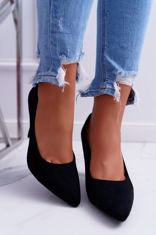 Czółenka Damskie Sergio Leone PB139 Czarne Felice