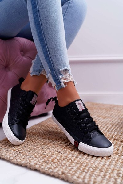 Trampki Damskie Cross Jeans Czarne DD2R4060