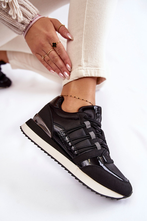 Damskie Modne Buty Sportowe Big Star KK274110 Czarne