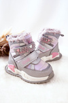 Dziecięce Ocieplane Śniegowce Srebrno-Różowe Chilly