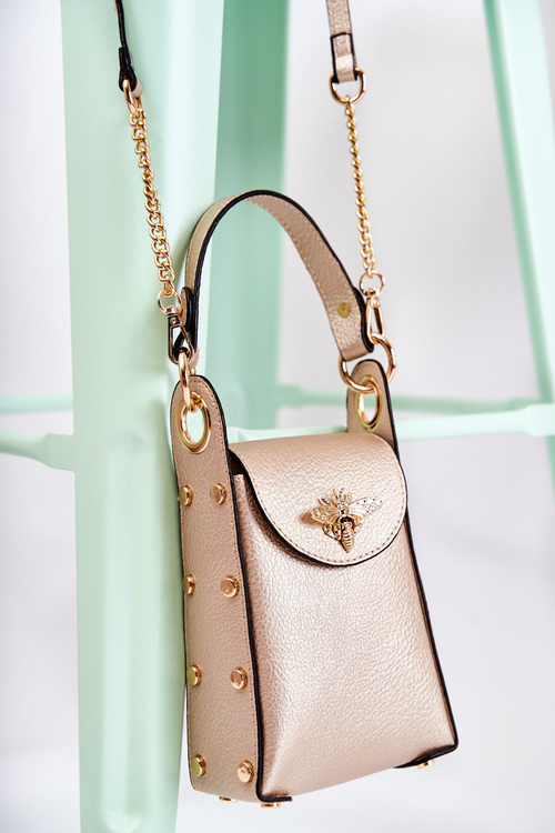 Mała Damska Torebka Z Ozdobą Złota Ellies