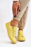 Damskie Klasyczne Niskie Trampki Big Star LL274026 Żółte