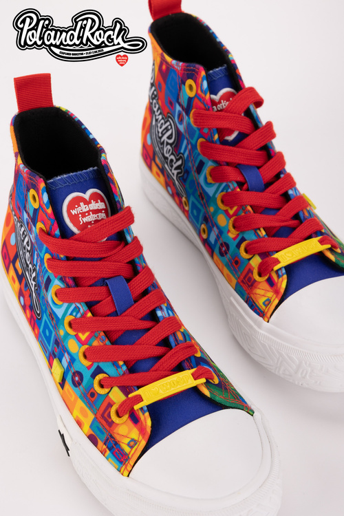 Trampki Pol'and'Rock Festival X Big Star SS174504 Zielono-Żółte