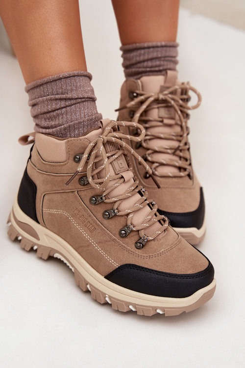 Buty Trekkingowe Damskie Big Star SS274095 Beżowe