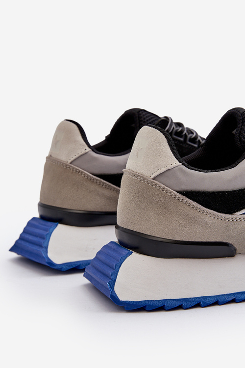 Sneakersy Męskie Big Star NN174322 Memory Foam System Brązowo-Czarne