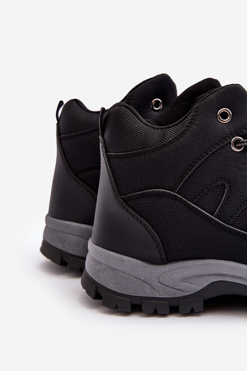 Męskie Klasyczne Buty Trekkingowe Czarne Gometti