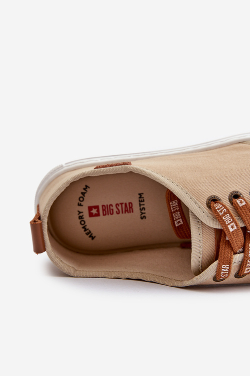 Tenisówki Trampki Męskie Big Star NN176001 Memory Foam System Beżowe