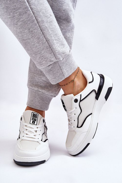 Damskie Sportowe Buty Big Star LL274440 Biało-Czarne