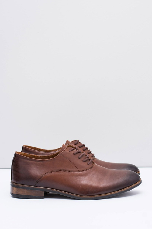 Półbuty Męskie Bednarek Skórzane Wizytowe Brązowe Clark