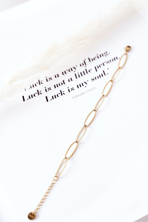 Bransoletka Na Grubym Łańcuszku Złota