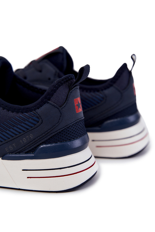 Męskie Sportowe Buty Memory Foam Big Star JJ174293 Granatowe