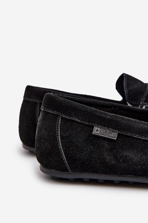 Zamszowe Mokasyny Męskie Big Star NN174224 Czarne