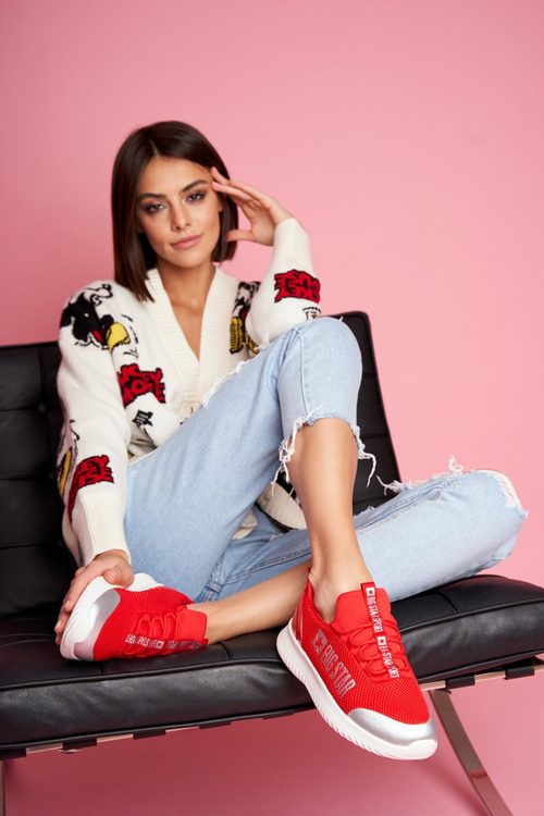 Damskie Sportowe Obuwie Big Star Czerwone FF274A412