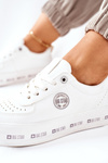 Skórzane Tenisówki Na Platformie BIG STAR II274075 Białe