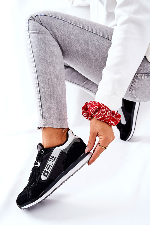 Skórzane Sportowe Buty Big Star II274271 Czarne
