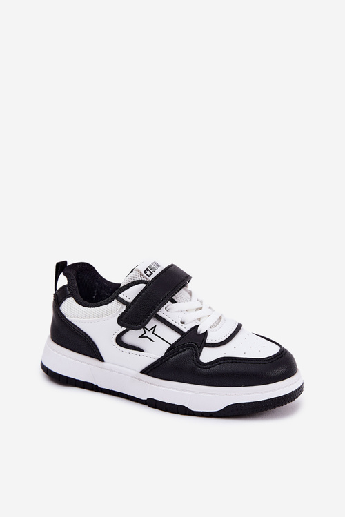 Lekkie Sneakersy Dziecięce Big Star RR374052 Biało-Czarne