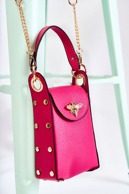 Mała Damska Torebka Z Ozdobą Fuksja Ellies