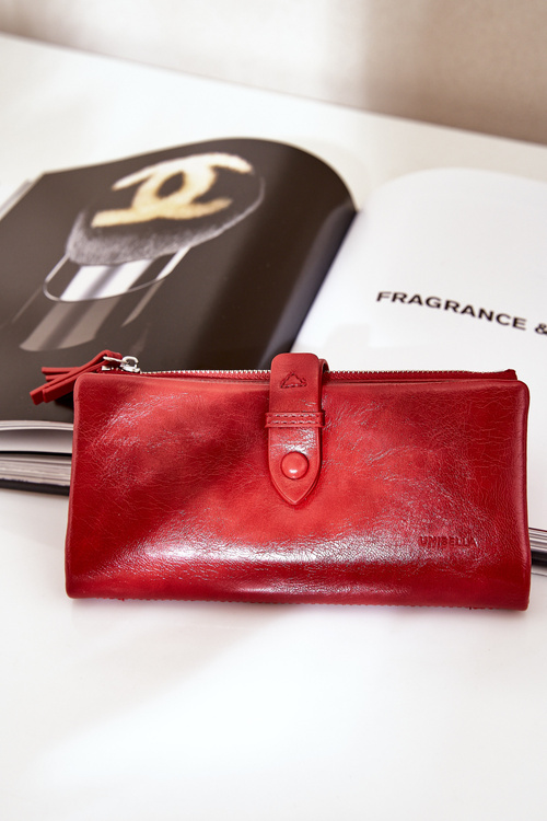 Portfel Damski Z Eko Skóry Czerwony Irinda