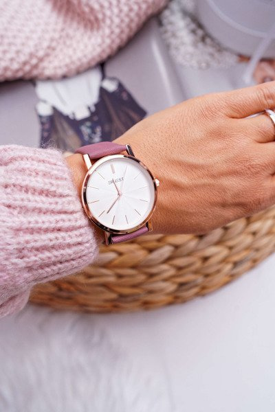 Damski Zegarek Ernest Ciemny Róż Vega