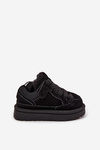Dziecięce Sneakersy Ocieplane Futerkiem Czarne Mireen