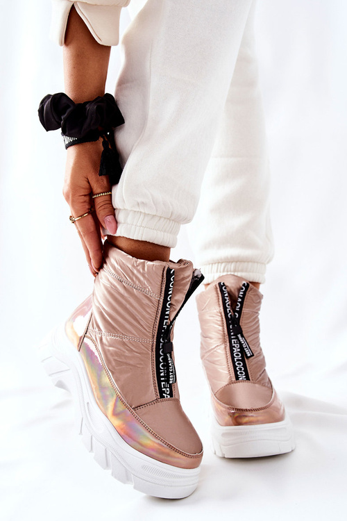 Damskie Trapery Botki Złote Echowen