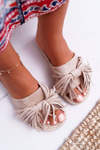 Klapki Damskie Beżowe Boho Vices 8458