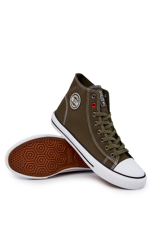 Męskie Wysokie Trampki Big Star JJ174387 Khaki