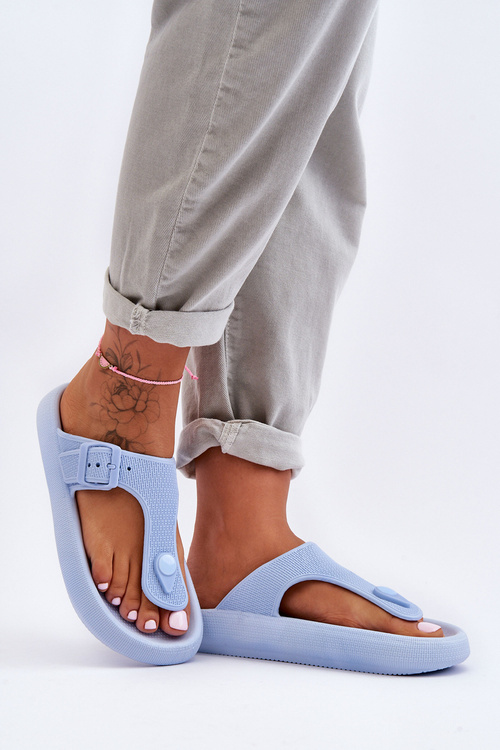 Damskie Piankowe Japonki Niebieskie Apolla