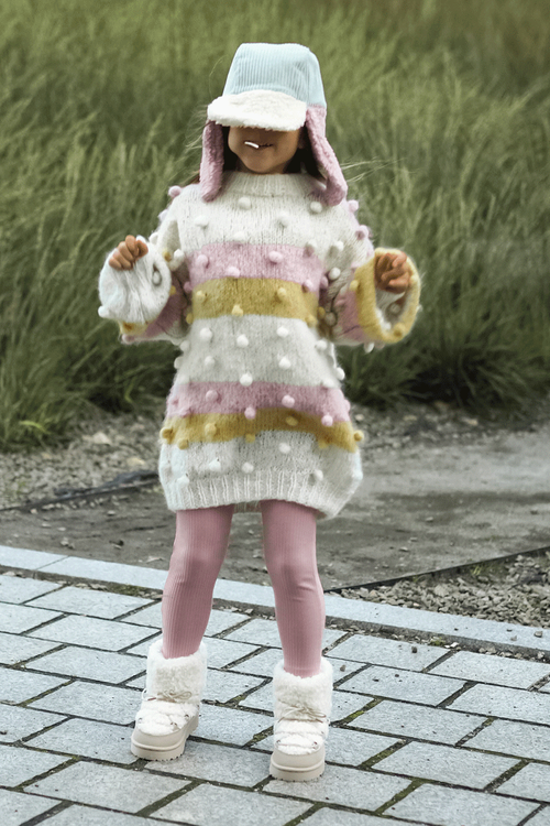 Ciepłe Botki Śniegowce Dziecięce Wiązane Beżowe Asija