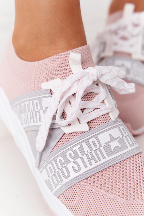 Damskie Sportowe Buty Memory Foam Big Star HH274353 Różowe