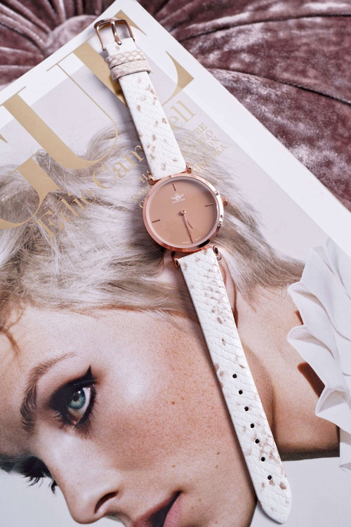 Damski Zegarek Michael John Beżowy Snake Glami