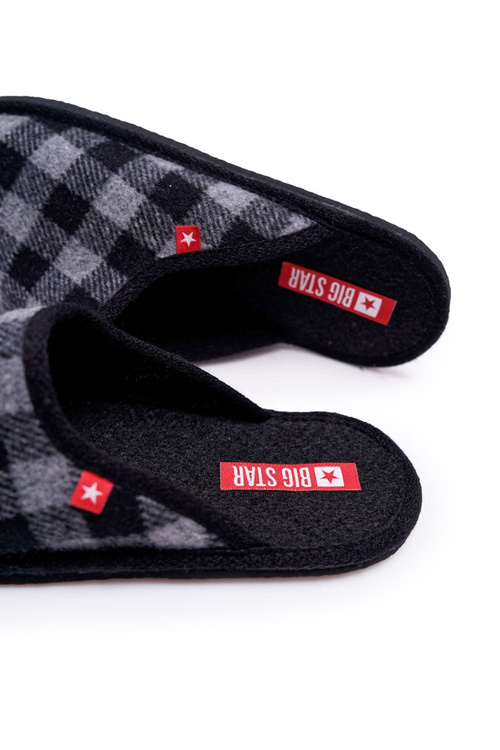 Papcie Męskie Domowe Big Star Szare EE176002