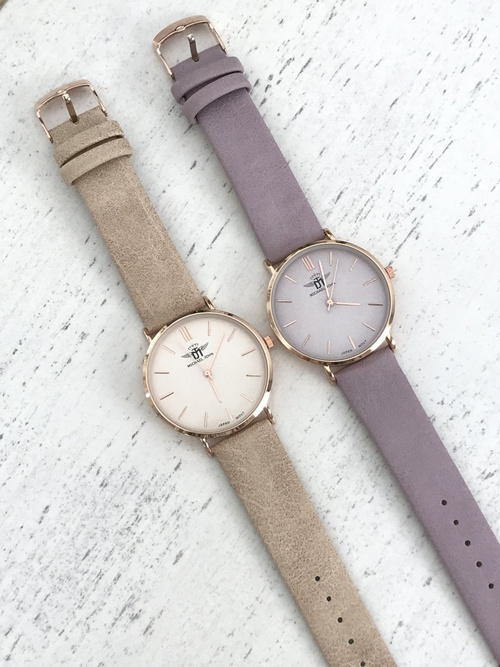 Damski Zegarek Michael John Florence 40mm Różowy Pasek