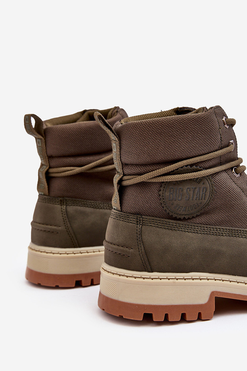 Męskie Botki Trapery Memory Foam Khaki Big Star KK174205