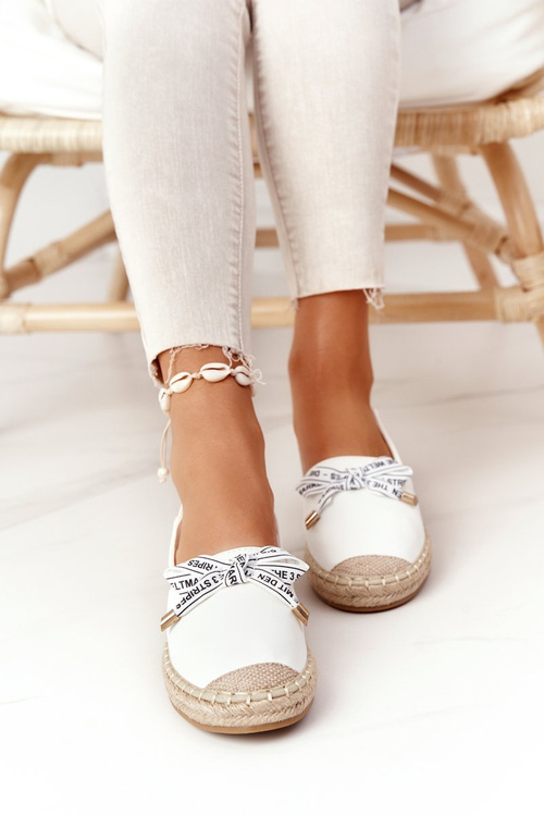 Espadryle Na Słomkowej Podeszwie S.Barski Białe