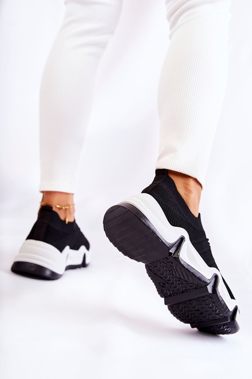 Damskie Wsuwane Sneakersy Czarne Dayen