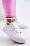 Tenisówki Na Platformie Lee Cooper LCW-22-31-0884L Białe