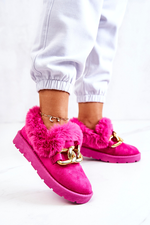 Damskie Papcie Złoty Łańcuch Fuksja Ardrums