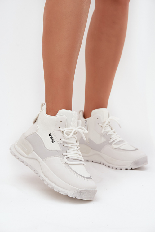 Buty Sportowe Damskie Na Platformie Big Star SS274510 Białe