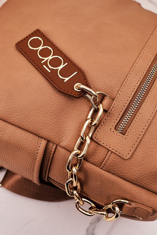 Damski Skórzany Plecak NOBO NBAG-K1800 Beżowy