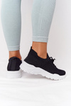 Damskie Sportowe Buty Sneakersy Czarne Z Białą Podeszwą Ruler