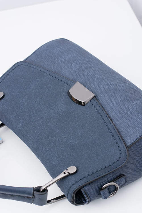 Granatowa Torebka Damska Kuferek