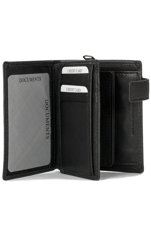 Portfel Męski Ze Skóry Naturalnej Big Star KK675003 Czarny