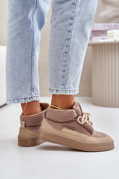 Śniegowce Damskie Big Star OO274A532 Beżowe