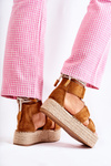 Espadryle Damskie Na Platformie Camel India