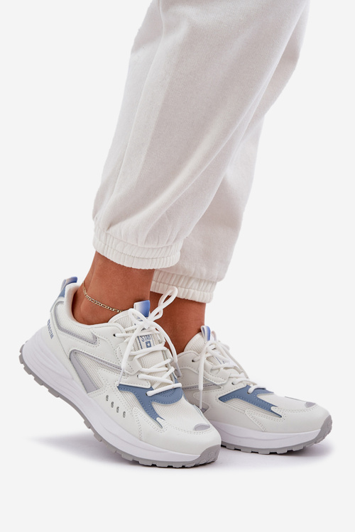 Buty Sportowe Damskie Big Star NN274A094 HI-POLY SYSTEM Biało-Niebieskie