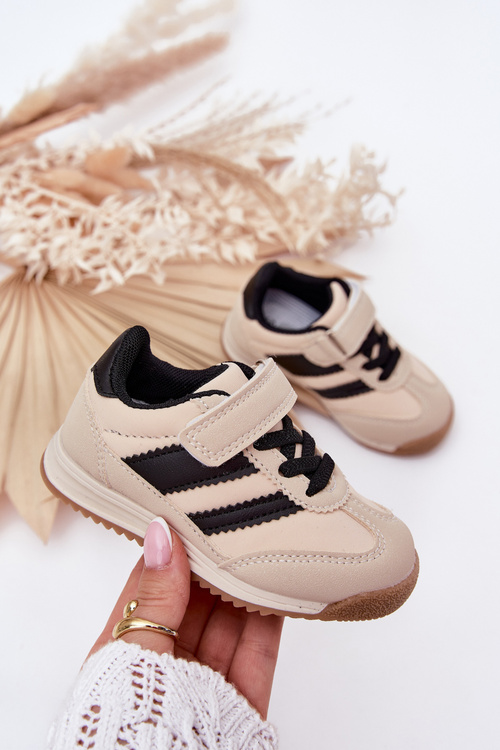 Dziecięce Sneakersy Buty Sportowe Na Rzep Beżowe Viona