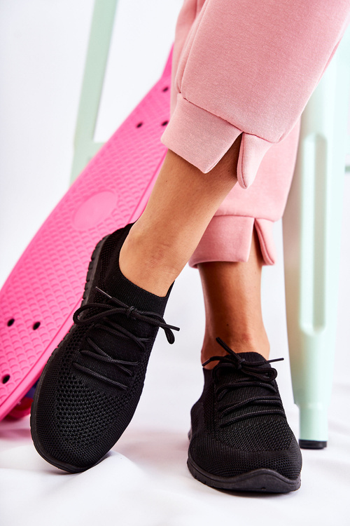 Damskie Wsuwane Sportowe Buty Czarne Sequro