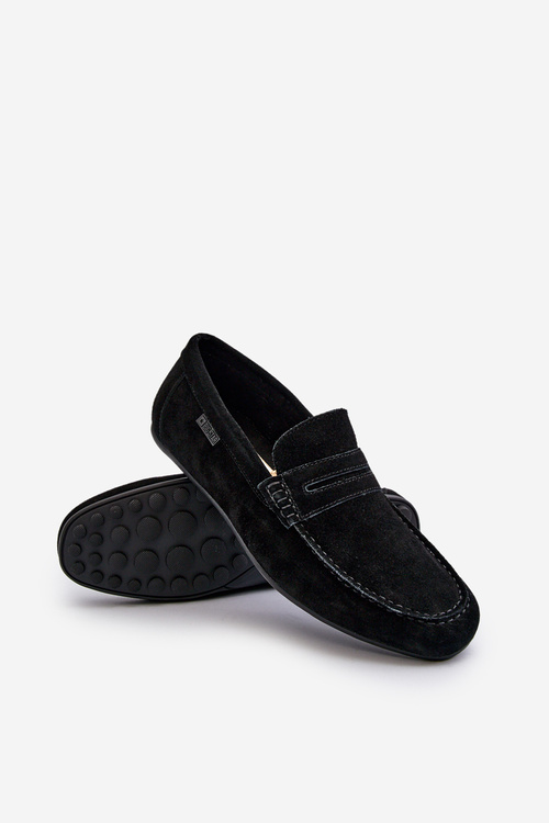 Zamszowe Mokasyny Męskie Big Star NN174224 Czarne