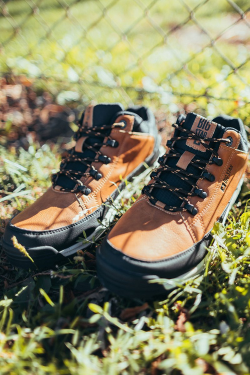 Trekkingowe Męskie Buty Big Star Wysokie Outdoor Camel EE174464